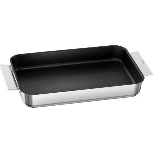Siemens Pro Induction Flex Pfanne HZ9FF010 (edelstahl/schwarz, groß, 45 x 26cm)