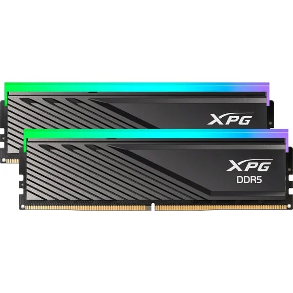 ADATA DIMM 64 GB DDR5-6000 (2x 32 GB) Dual-Kit, Arbeitsspeicher (schwarz, AX5U6000C3032G-DTLABRBK, Lancer Blade RGB, INTEL XMP, AMD EXPO)