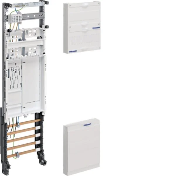 Hager Komplettfeld universeller Zählerplatz ein Zählerfeld elektronischer Haushaltszähler (weiß, Retail)