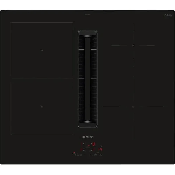 Siemens ED611BS16E iQ300, Autarkes Kochfeld (schwarz, 60 cm, mit integriertem Dunstabzug)