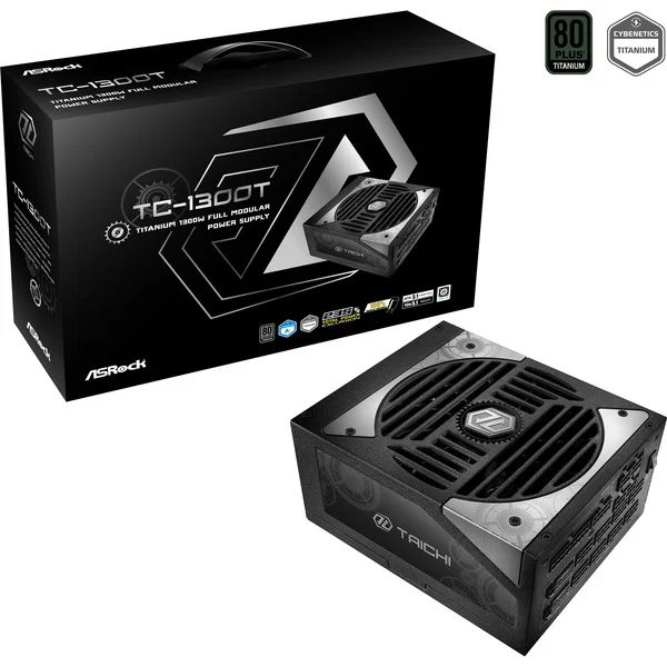ASRock Taichi TC-1300T, PC-Netzteil (schwarz, 2x 12-Pin High Power GPU, 8x PCIe, Kabelmanagement, 1300 Watt)