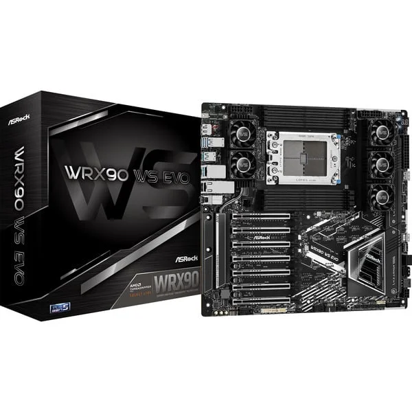ASRock WRX90 WS EVO, Mainboard (schwarz/silber)