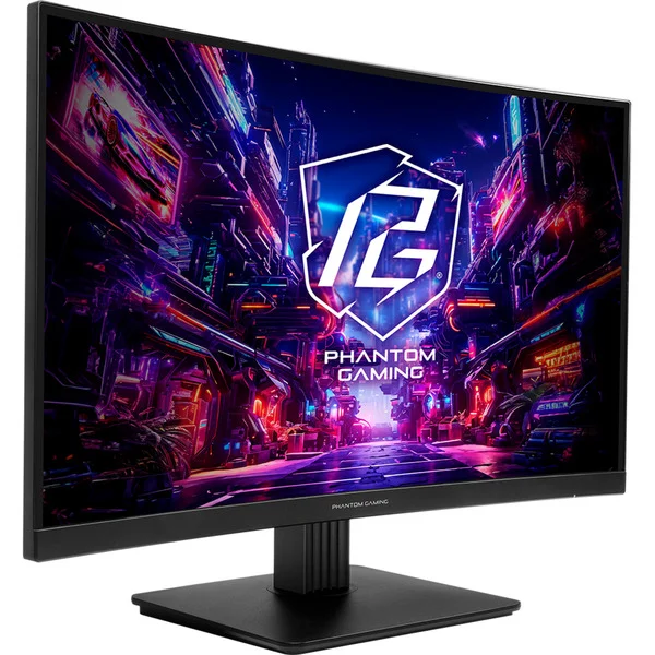 ASRock PG27QRT1B, Gaming-Monitor (68.6 cm (27 Zoll), schwarz, QHD, VA, Curved, HDMI, DP, Free-Sync, 180Hz Panel)