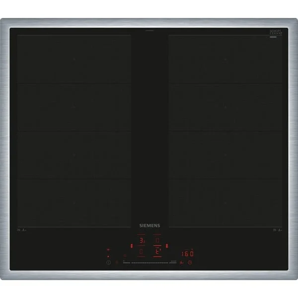 Siemens EX645HXC1E iQ700, Autarkes Kochfeld (schwarz/edelstahl, 60 cm, Home Connect)