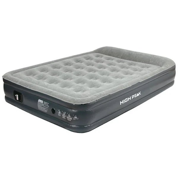 High Peak Smooth Comfort Double 40051, Camping-Luftmatratze (hellgrau/dunkelgrau, 200 x 128cm)