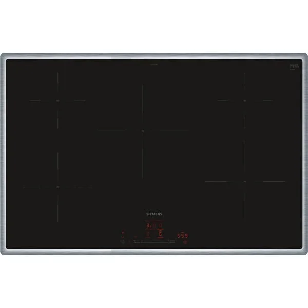 Siemens EH845HVB1E iQ100, Autarkes Kochfeld (schwarz/edelstahl, 80 cm, Home Connect)