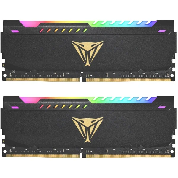 Patriot DIMM 16 GB DDR4-3600 (2x 8 GB) Dual-Kit, Arbeitsspeicher (schwarz, PVSR416G360C8K, Viper Steel RGB, INTEL XMP)