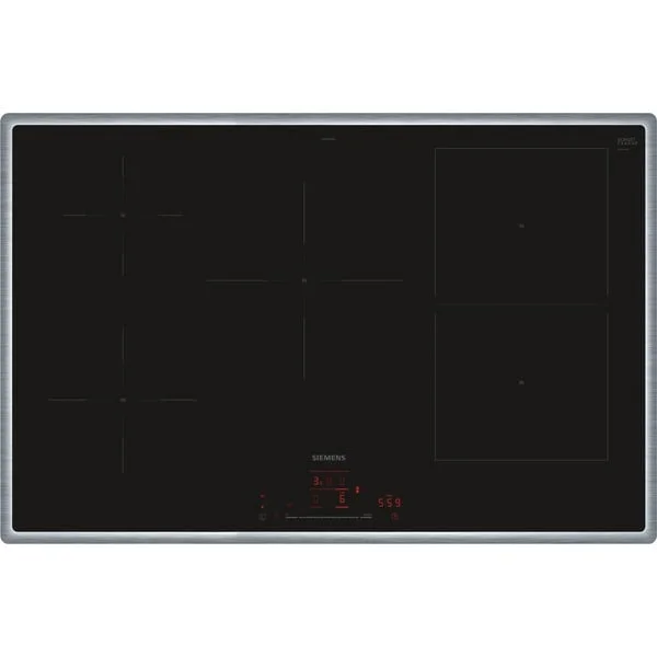 Siemens ED845HWB1E iQ500, Autarkes Kochfeld (schwarz/edelstahl, 80 cm, Home Connect)