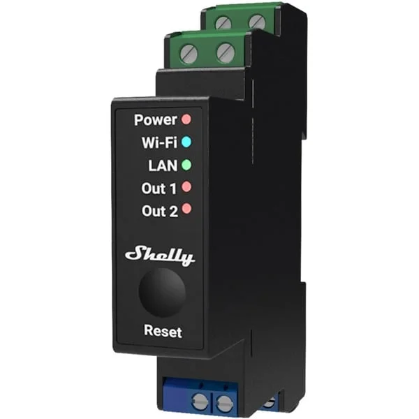Shelly Pro 2PM, Relais (2 Kanäle)