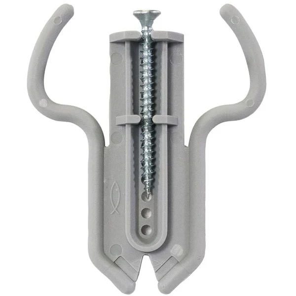 fischer Gehörnklammer (grau, 20 Stück, für Rehgehörne und Gamskrucken)