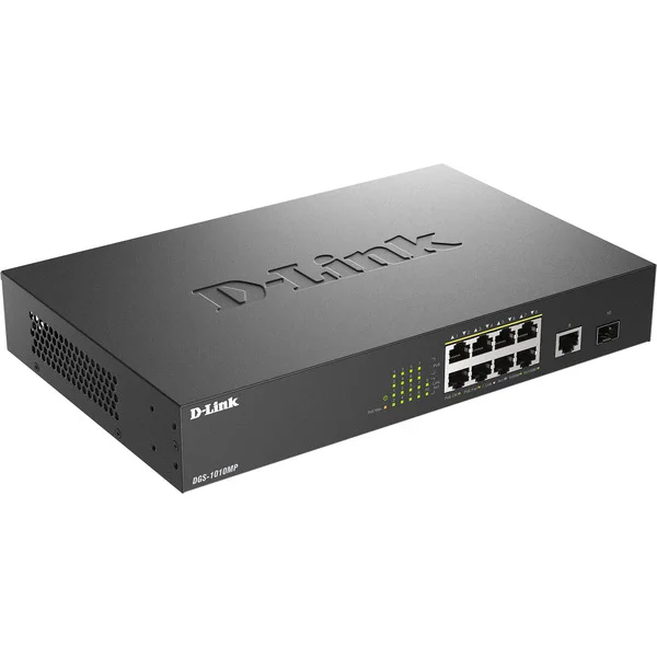 D-Link DGS-1010MP, Switch (schwarz)