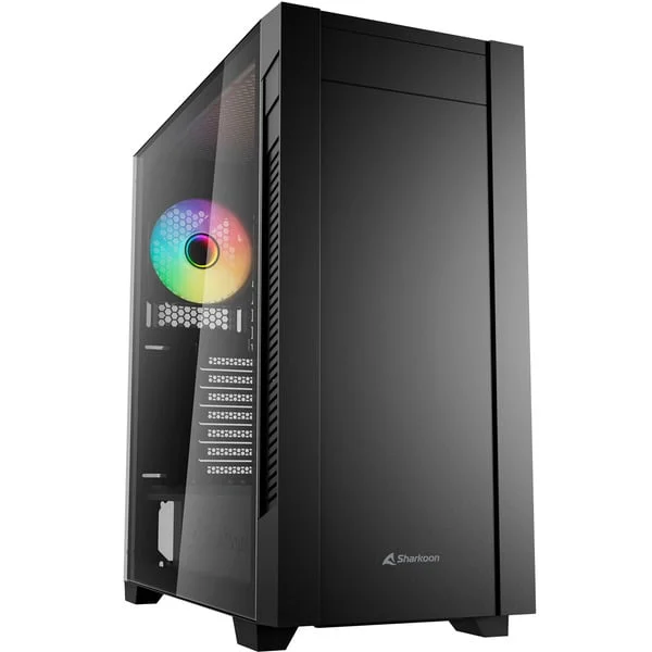 Sharkoon S25-W2 ARGB, Tower-Gehäuse (schwarz, Tempered Glass, Modell 2026)