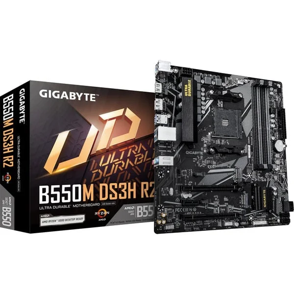 GIGABYTE B550M DS3H R2, Mainboard (schwarz/grau)