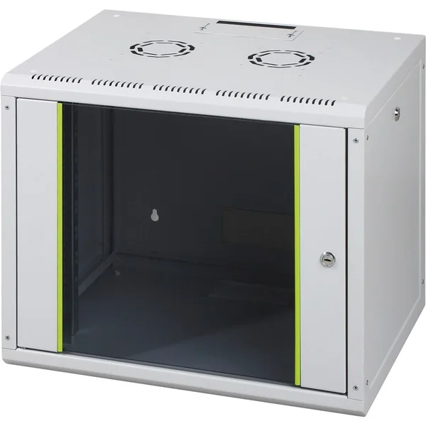 Digitus 483-mm-Wandschrank, 9 HE, IT-Schrank (hellgrau, 9 Höheneinheiten)