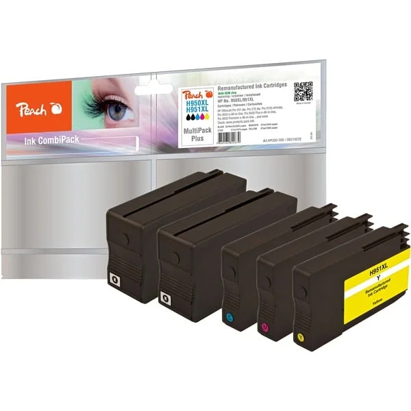 Peach Tinte Spar Pack PI300-585 (kompatibel zu HP 950XL, 951XL)