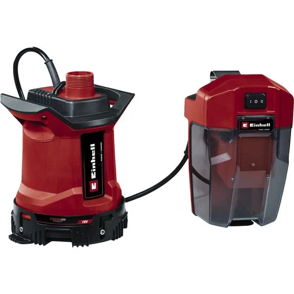 EINHELL Power X-Change Akku-Schmutzwasserpumpe GE-DP 18/25 LL Li-Solo, 18Volt, Tauch- / Druckpumpe (rot/schwarz, ohne Akku und Ladegerät)