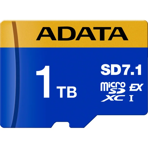 ADATA Premier Extreme microSDXC SD7.1 1 TB, Speicherkarte (blau/gelb, SD7.1 Express, UHS-I U3, Class 10, V30, Nintendo Switch 2 Ready)