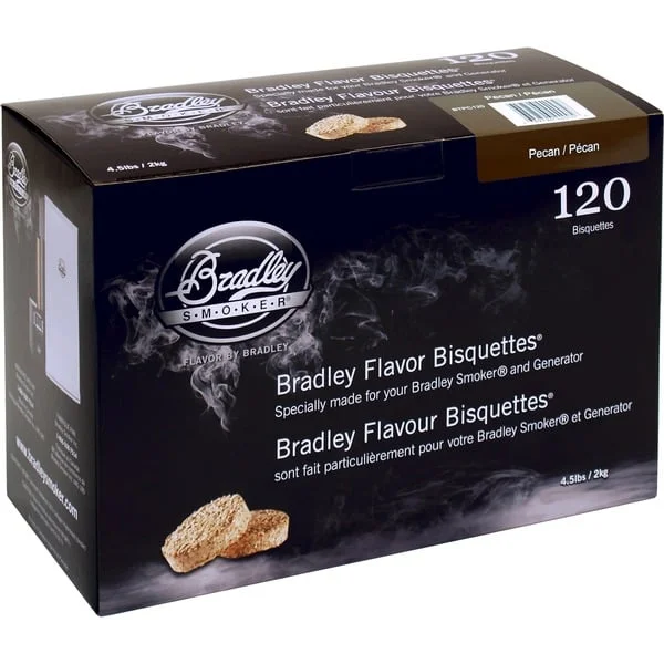 Bradley Pecannuss Bisquetten, 120 Stück, Räucherholz (für Bradley Smoker)