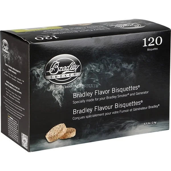 Bradley Apfel Bisquetten, 120 Stück, Räucherholz (für Bradley Smoker)