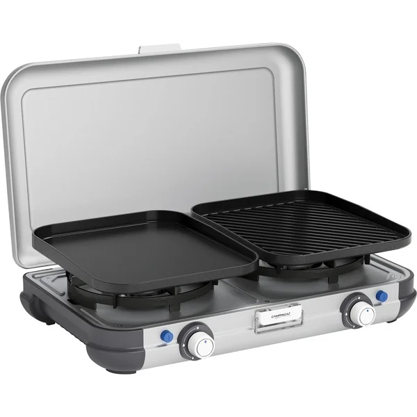 Campingaz Camping Kitchen 2 Grill & Go CV, Gaskocher (grau/schwarz, 2x 2kW)