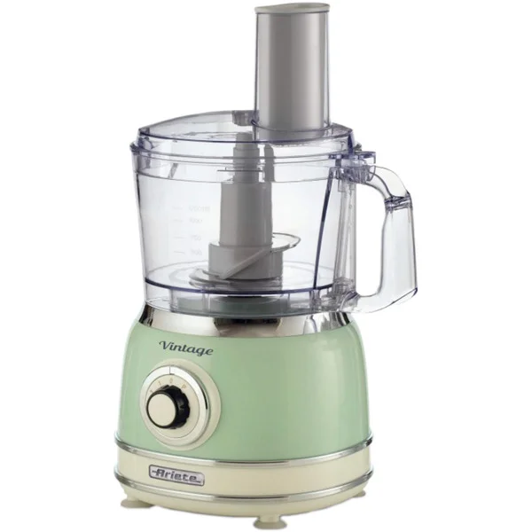 Ariete Vintage Green Multifunktions-Küchenmaschine (hellgrün/creme, 1.000 Watt, 1,2 Liter)