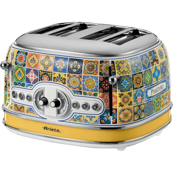 Ariete 4-Schlitz-Toaster Positano (mehrfarbig, 1.630 Watt, für 4 Scheiben Toast)