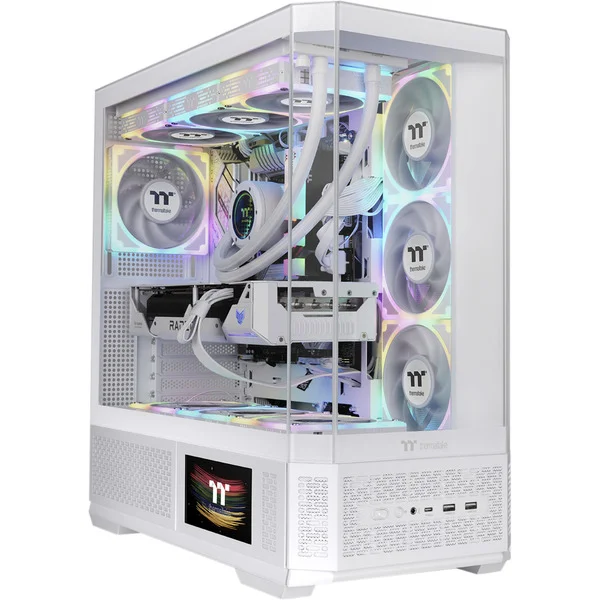 Thermaltake View 370 TG ARGB Snow White, Tower-Gehäuse (weiß, Tempered Glass x 3)