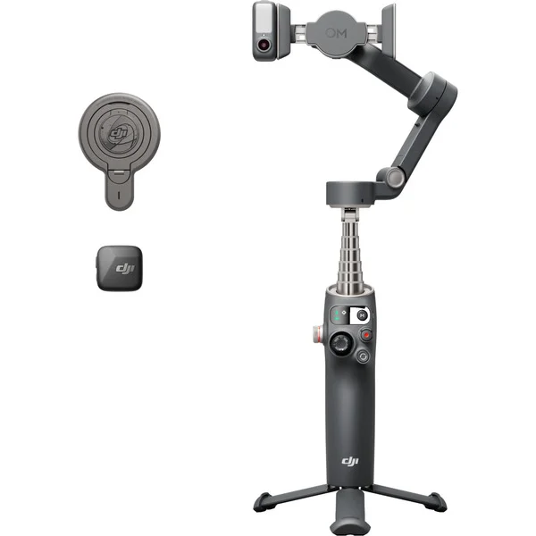 DJI Smartphone-Stabilisator Osmo Mobile 8, Steadycam-System (hellgrau, für Android und iPhone)