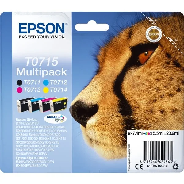 Epson Tinte Multipack T0715 (C13T07154012) (DURABrite)
