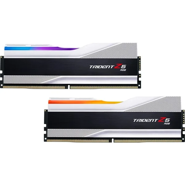 G.Skill DIMM 64 GB DDR5-6000 (2x 32 GB) Dual-Kit, Arbeitsspeicher (silber, F5-6000J3238G32GX2-TZ5RS, Trident Z5 RGB , INTEL XMP)