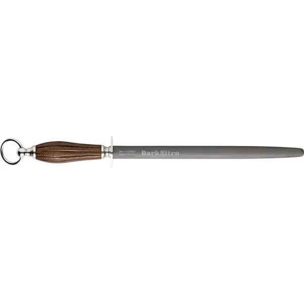 DICK DarkNitro Wetzstahl oval, Messerschärfer (holz/anthrazit, 30cm)