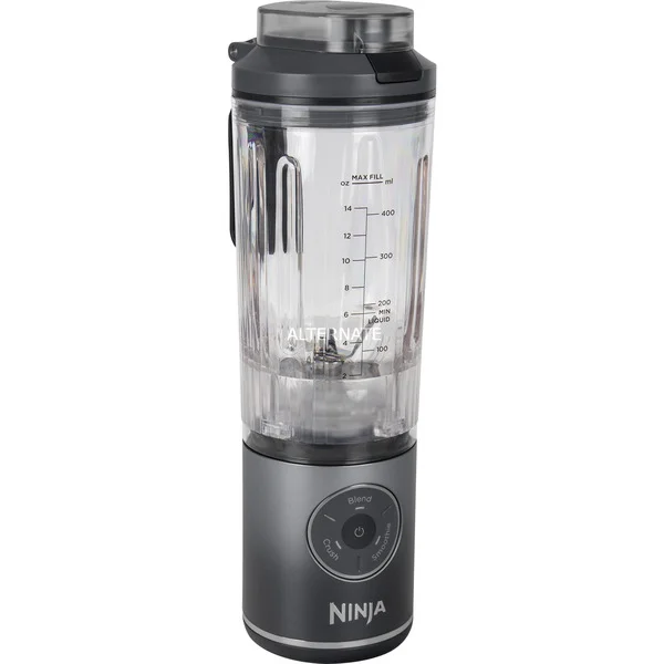 Ninja Kabelloser Smoothie Maker Blast Max BC251EUGY, Standmixer (grau, akkubetrieben, 570ml Becher)