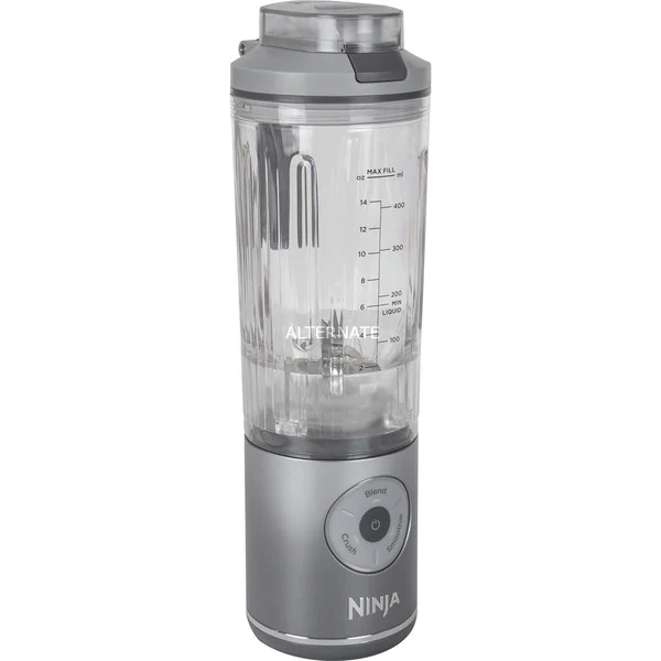 Ninja Kabelloser Smoothie Maker Blast Max BC251EUSL, Standmixer (silber, akkubetrieben, 570ml Becher)