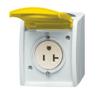 0 Steckdose Typ 3016 EWN-53 mit Schraubanschluss und Klappdeckel (blau, Retail)