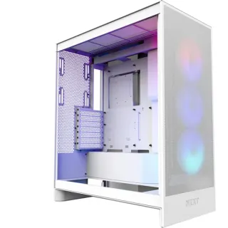 NZXT H7 Flow RGB ( 2024 ) , Tower-Gehäuse (weiß, Tempered Glass)