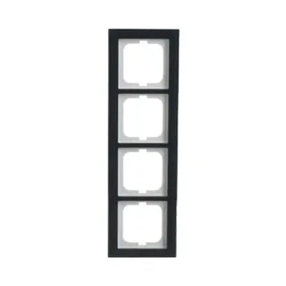 0 Abdeckrahmen 4-fach (grau, Retail)