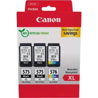 Canon Tinte Multipack 2x PG-575XL/CL-576XL (inkl. 50 Blatt 10x15 Fotopapier)