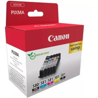 Canon Tinte Multipack PGI-580PGBK/CLI-581 (Blister-Verpackung mit Sicherheitsband)