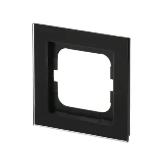 0 Abdeckrahmen 1-fach, Abdeckung (schwarz, Retail)