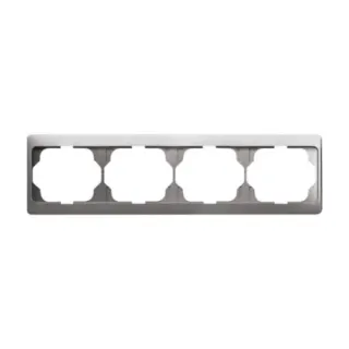 0 Rahmen vierfach waagerecht alpha 1724 KA-20 (platin, Retail)