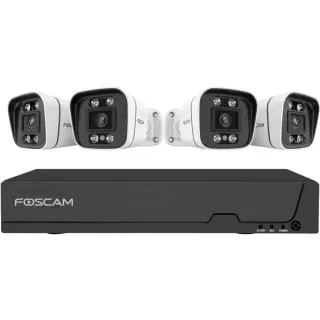 Foscam FNA 108 E B4 2T, Set (schwarz/weiß, FNA108E 8-Kanal NVR, 4x V8EP Kamera)