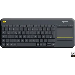 Logitech Wireless Touch Keyboard K400 Plus, Tastatur (schwarz, DE-Layout)