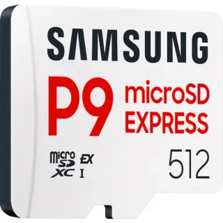 Samsung P9 Express 512 GB microSDXC, Speicherkarte (weiß, PCIe Gen3.0x1, NVMe 1.3, SD 7.1, UHS-I)