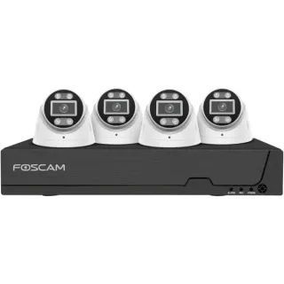 Foscam FN 9108 E T4 2T, Set (schwarz/weiß, FN9108E 8-Kanal NVR, 4x T5EP Kamera)