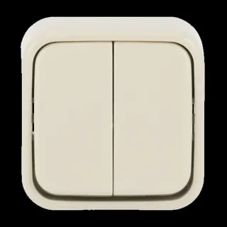 0 Serienschalter 2601/5 Aufputzglas (weiß, Retail)