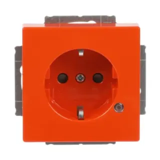 0 Schutzkontakt Steckdosen Einsatz mit LED Kontrolllicht (orange, Retail)