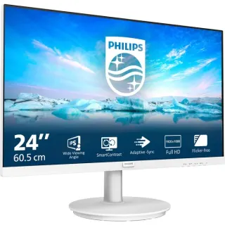 Philips 241V8AW/00, LED-Monitor (60.5 cm (23.8 Zoll), weiß, FullHD, IPS, Adaptive-Sync, HDMI, Lautsprecher)