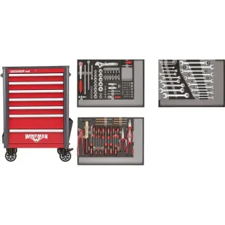 GEDORE red Werkzeugwagen WINGMAN (rot, inkl. 129 Werkzeuge)