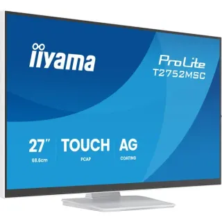 iiyama ProLite T2752MSC-W1AG, LED-Monitor (68.6 cm (27 Zoll), weiß (matt), FHD, IPS, Touchscreen, HDMI, DP, USB-Hub, 100Hz Panel)