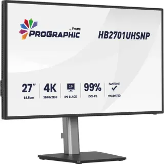 iiyama ProGraphic HB2701UHSNP-B1, LED-Monitor (68.5 cm (27 Zoll), schwarz (matt), UltraHD/4K, IPS, HDMI, DP, USB-C, USB-Hub)